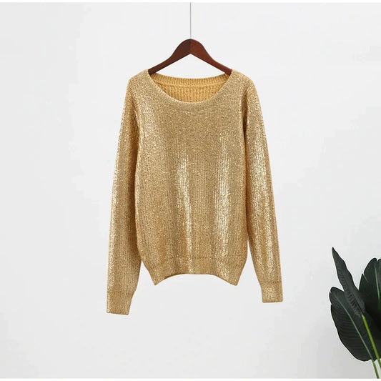 Maryah| Sweter damski z dekoltem o-neck
