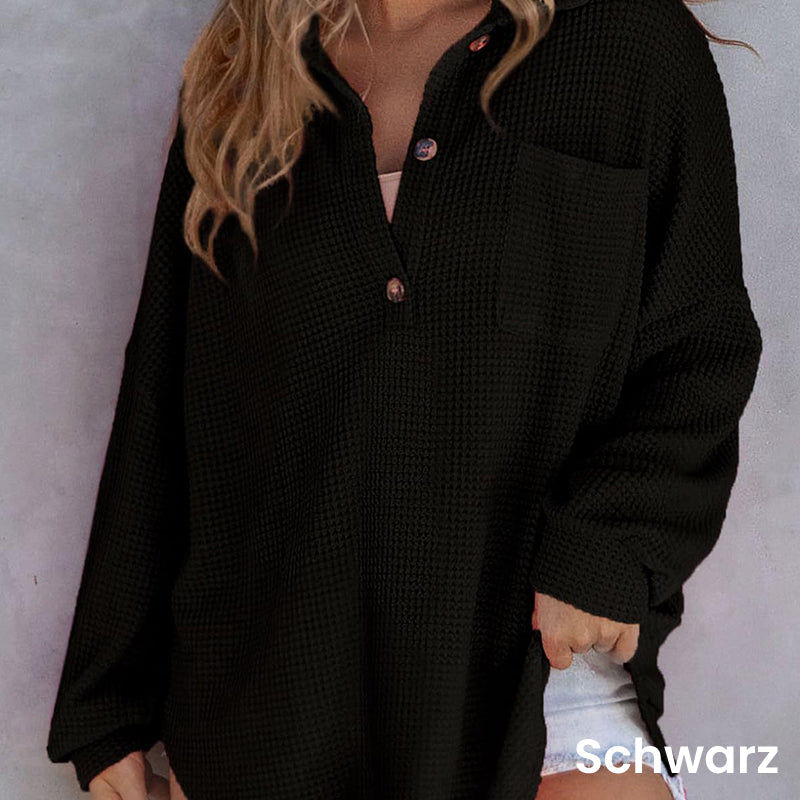 Alicja® | Casualowa koszula z dzianiny waflowej