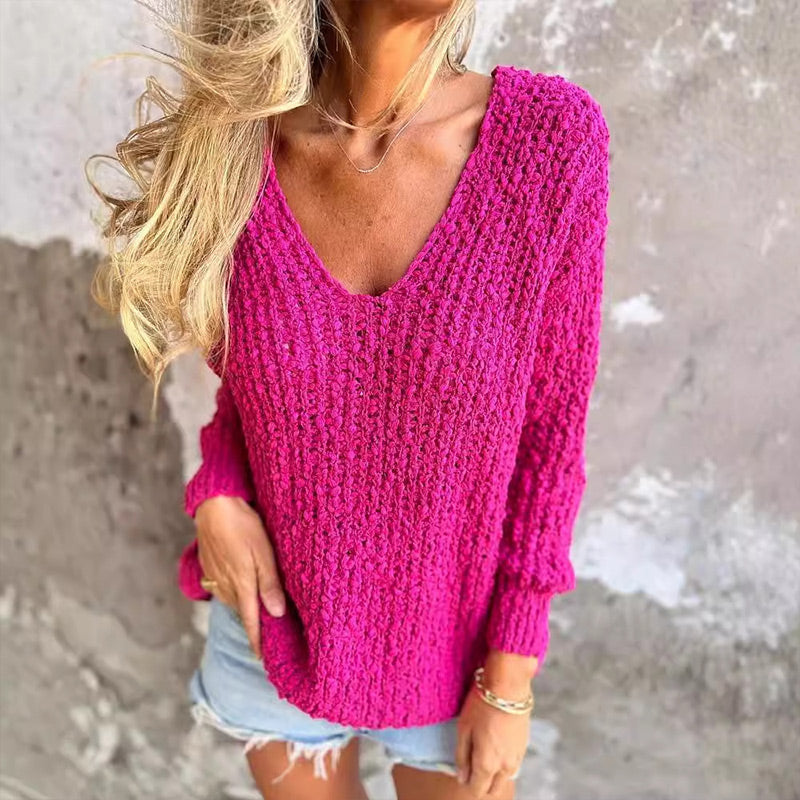 Agustina® | Casualowy top wykonany z wełny merynosów