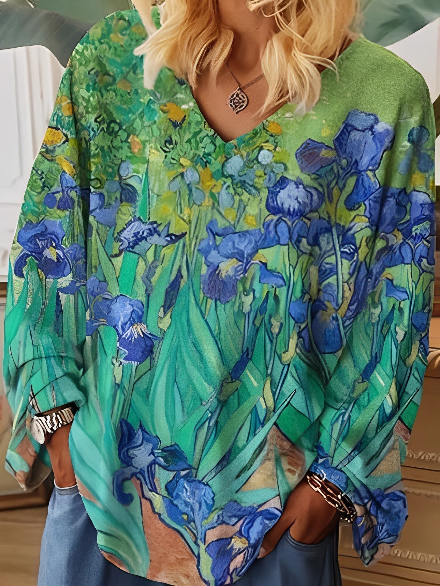 T-shirt Van Gogh Art o luźnym kroju