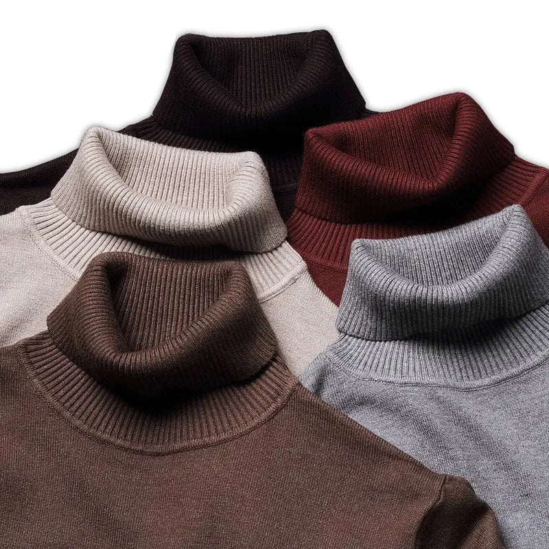 Sweter z Golfem Lucciano Wykonany w 100% z Dziewiczej Wełny