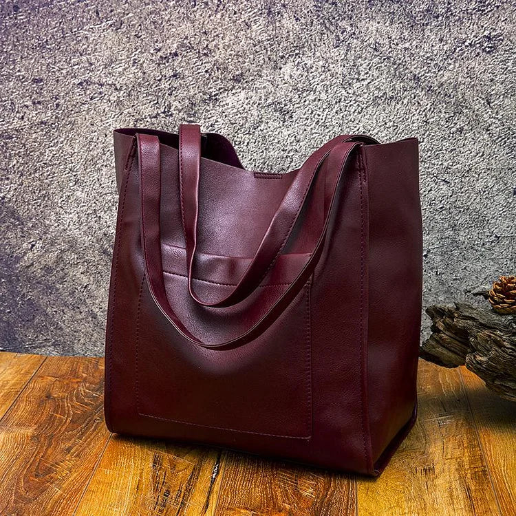 Torebka vintage wykonana z miękkiej skóry z olejowoskiem