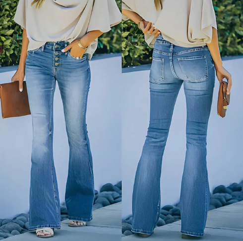 Betina - Spodnie z wysoką talią w stylu vintage