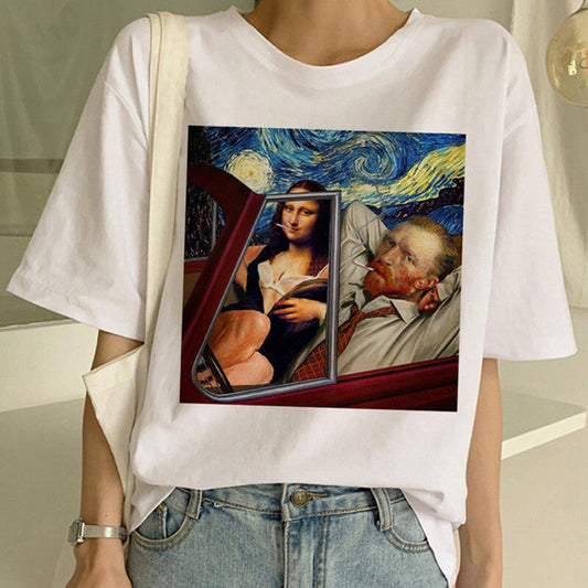 Koszulka z nadrukiem obrazu olejnego Van Gogha