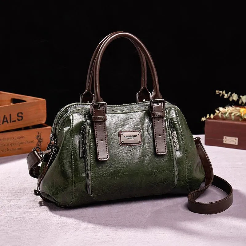 Retro Mode tragen Crossbody kann große Kapazität mehrschichtige Tasche anpassen